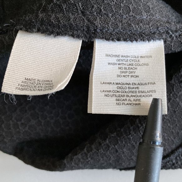 Rachel Roy Black Textured Fringe Sleeveless Top, Go West Tassel Tank Top, XS - Picture 4 of 8